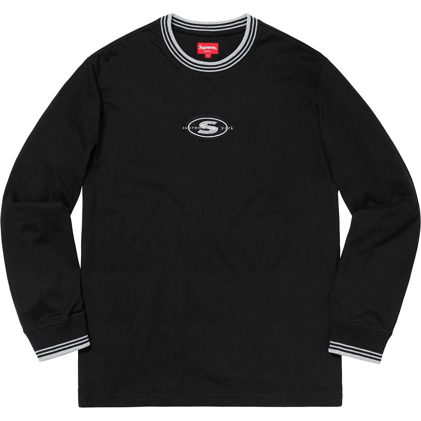 Striped Rib Logo L/S Top view 6